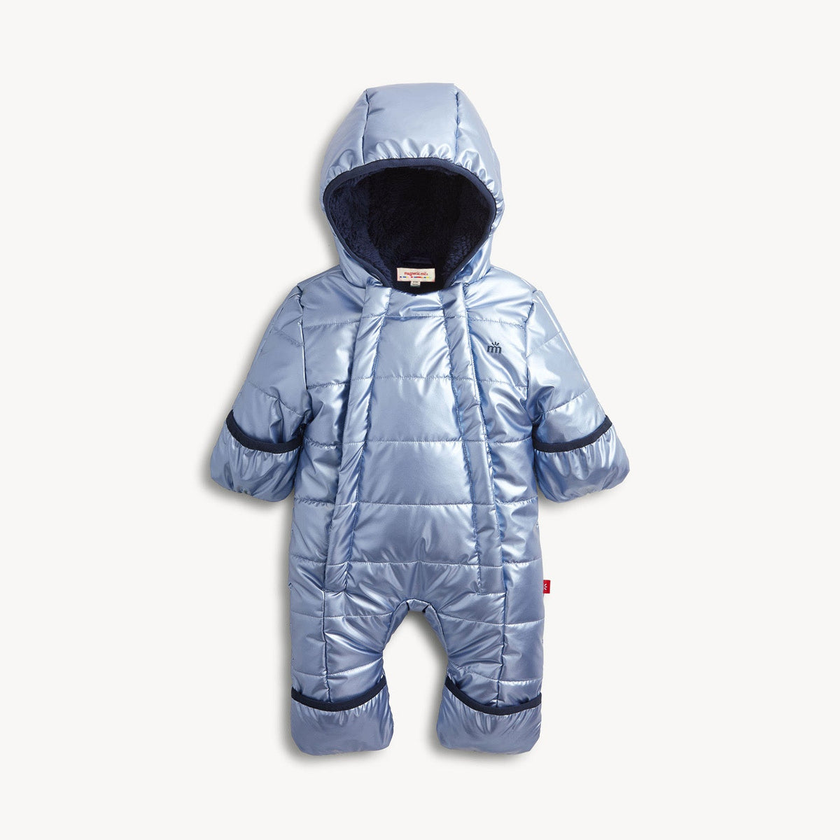 Midweight Magnetic Puffer Pram Blue Solid Metallic - Magnetic Me
