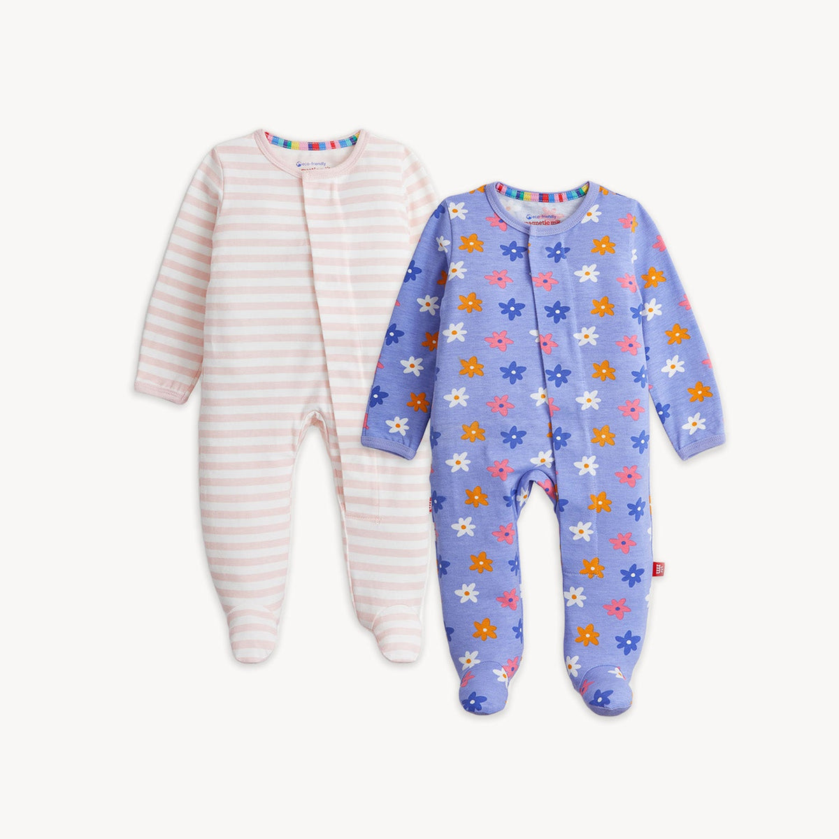 Magnetic 2-Pack Footie Pink Floral Combo - Magnetic Me
