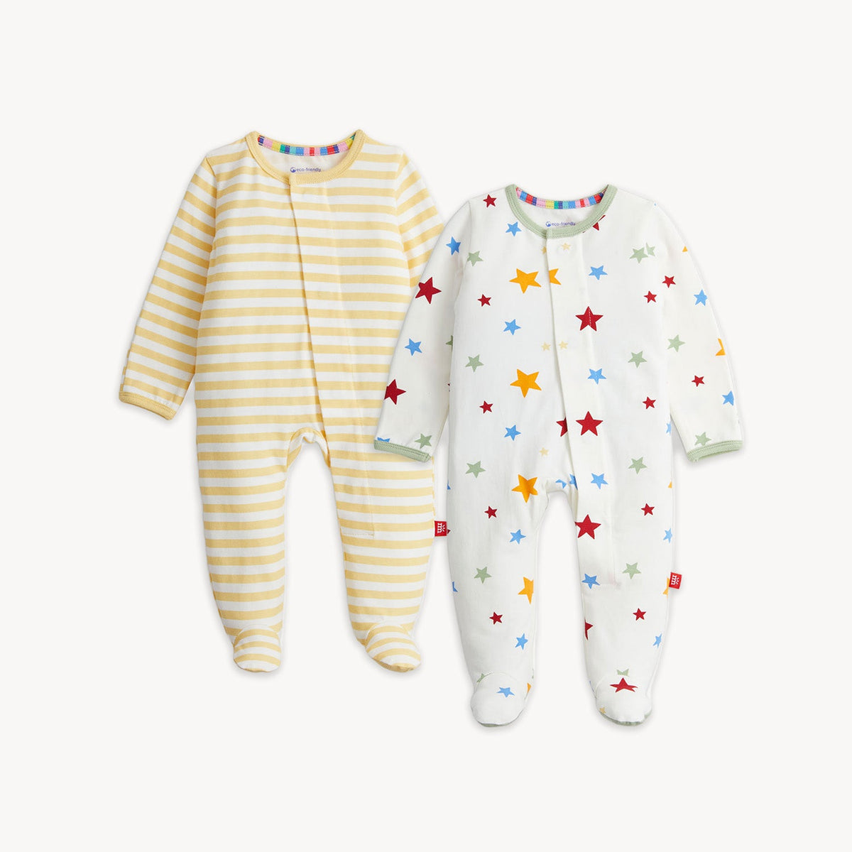 Magnetic 2-Pack Footie Yellow Stars Combo - Magnetic Me