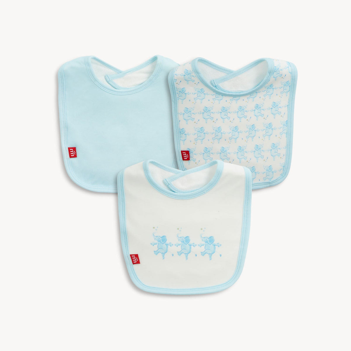 Magnetic Bib 3-Pack Trunkettes Blue - Magnetic Me