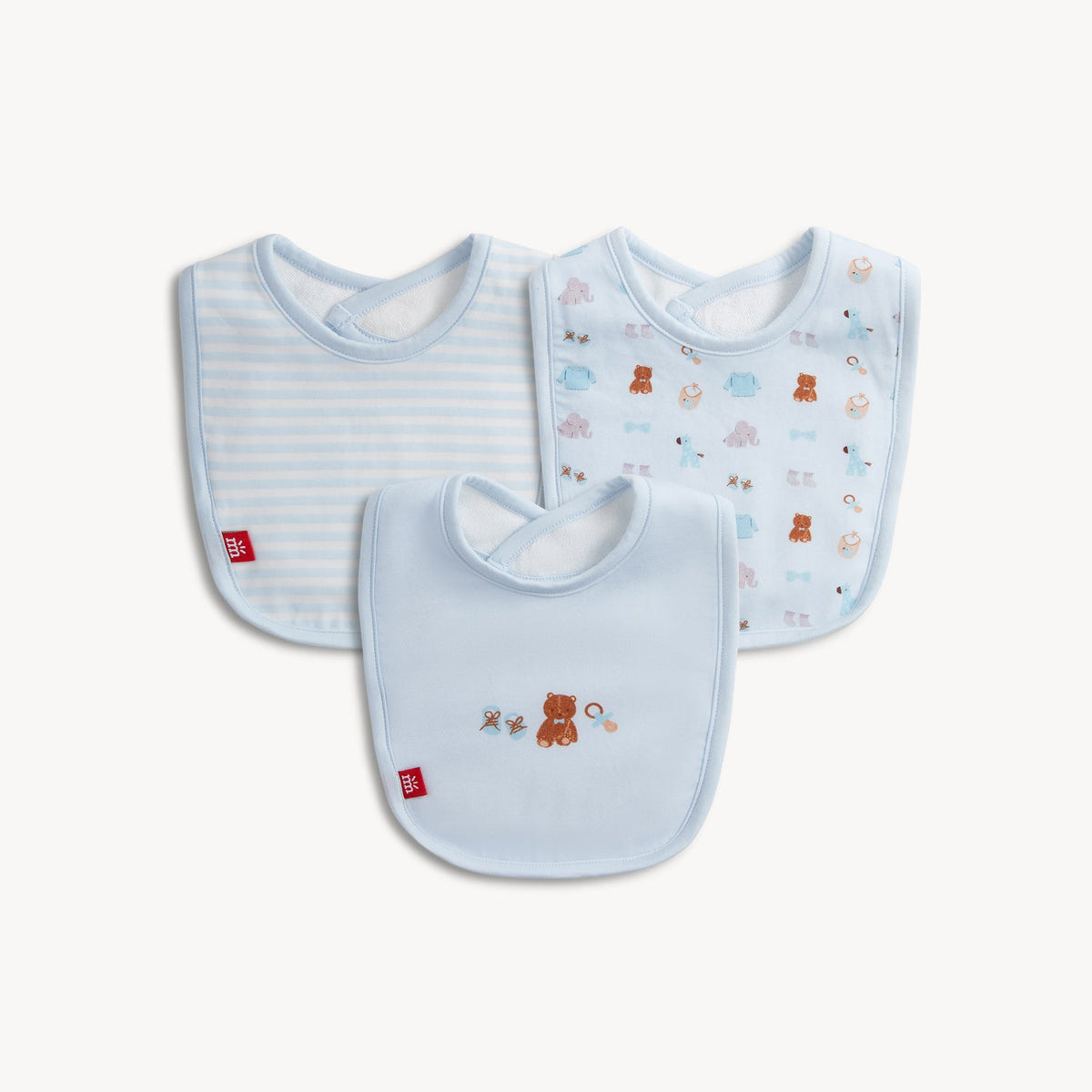 Magnetic Bib 3-Pack Nursery Nostalgia Blue - Magnetic Me