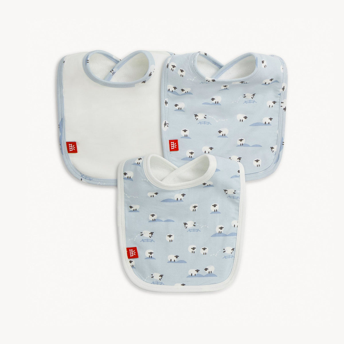 Magnetic Bib 3-Pack Blue Baa Baa Baby - Magnetic Me