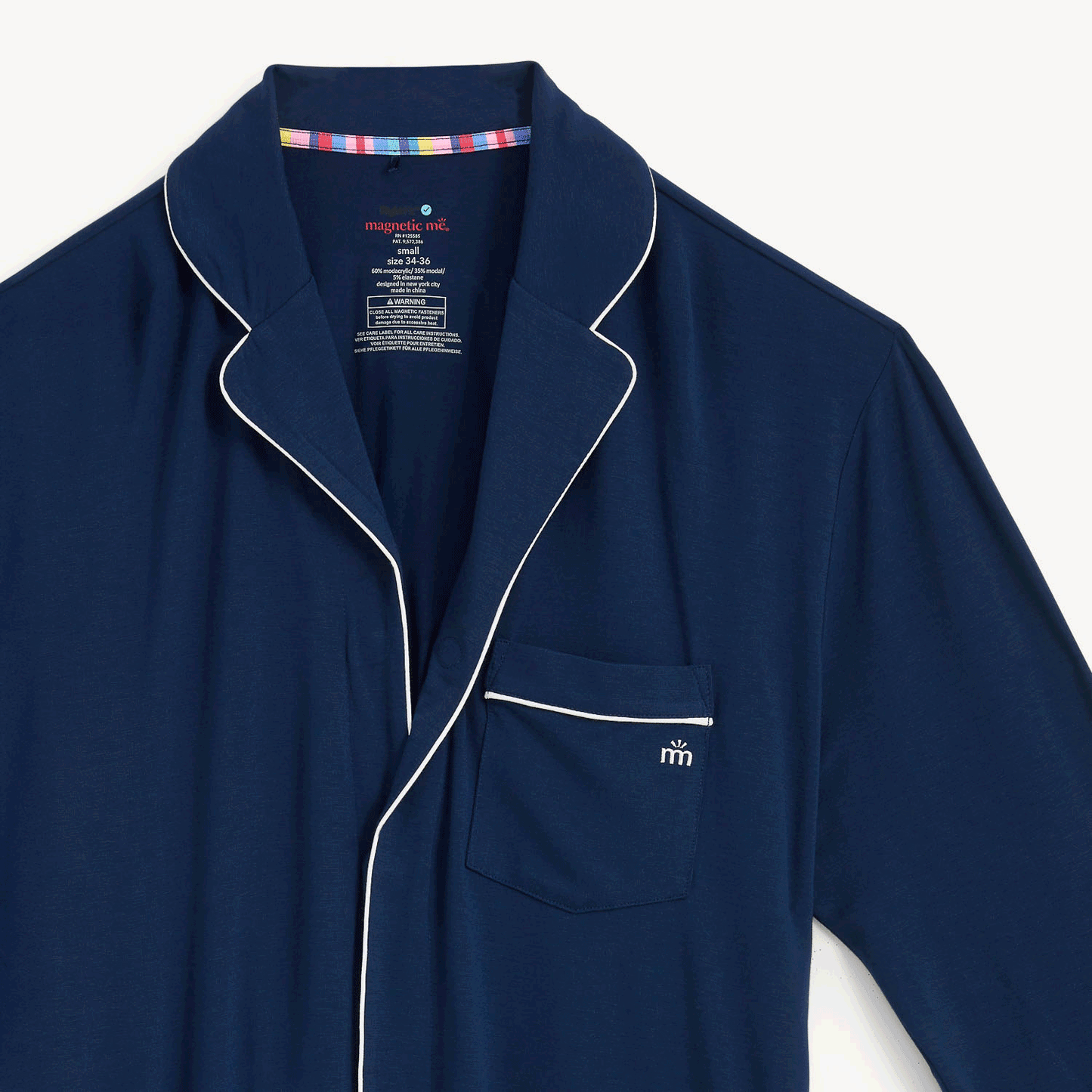 Men's Magnetic Classic with a Twist PJ Set Navy - Magnetic Me