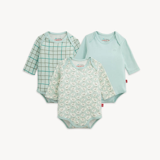 Magnetic 3-Pack Bodysuit Green Farm Combo - Magnetic Me
