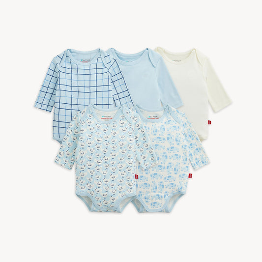 Magnetic 5-Pack Bodysuit Blue Farm Combo - Magnetic Me