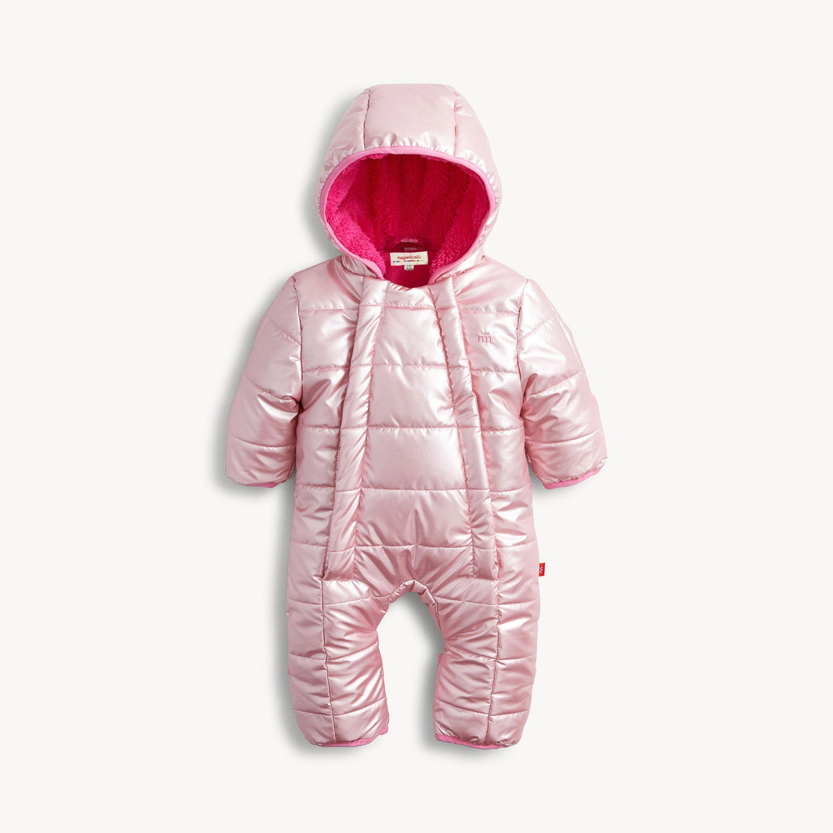 Midweight Magnetic Puffer Pram Pink Solid Metallic - Magnetic Me
