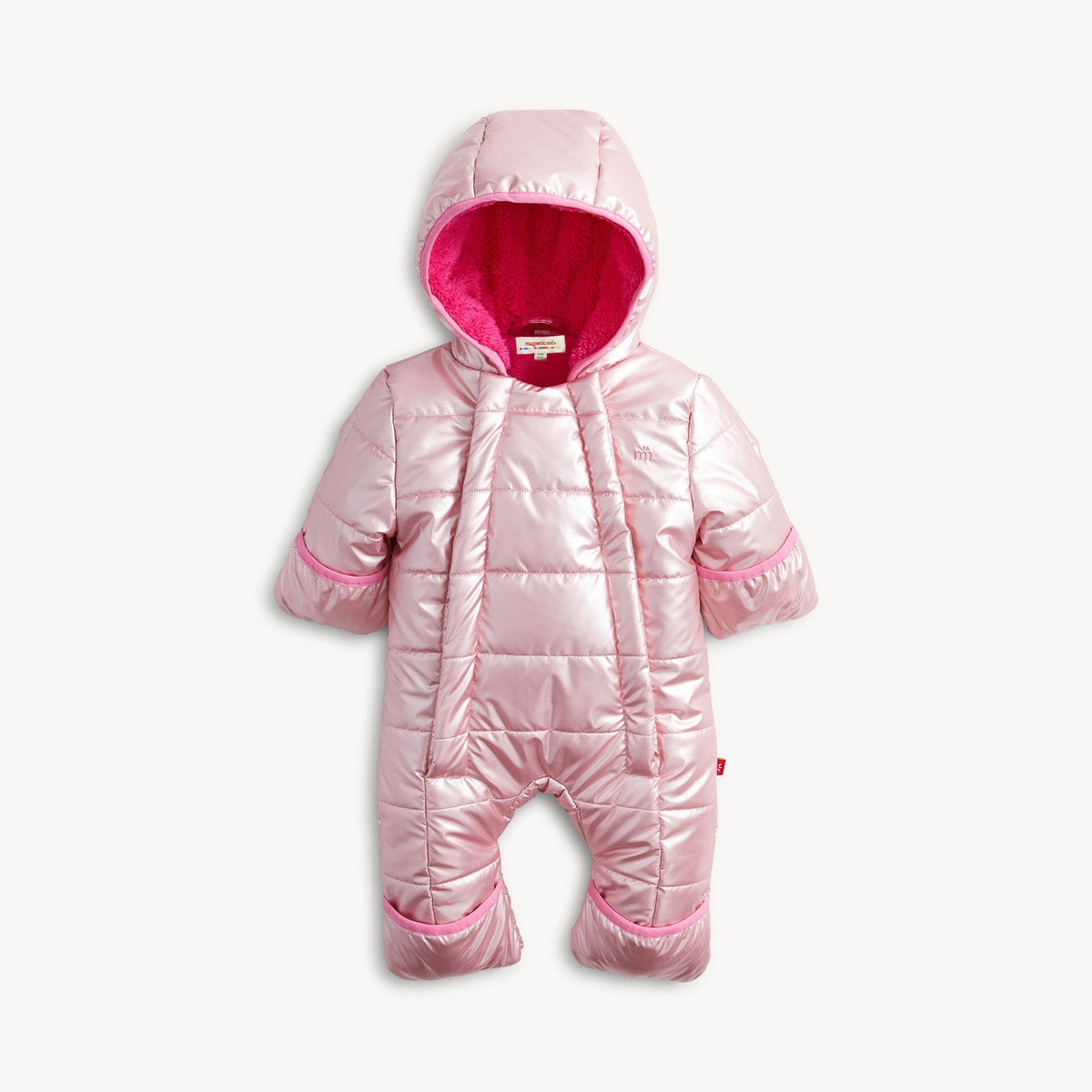 Midweight Magnetic Puffer Pram Pink Solid Metallic - Magnetic Me