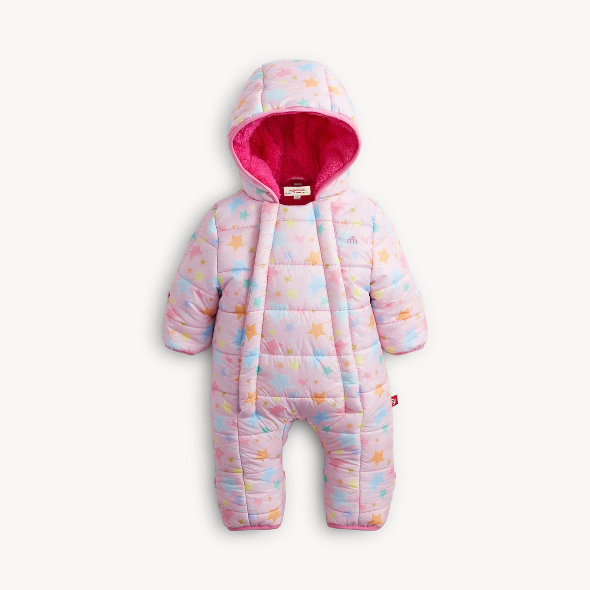 Heavyweight Magnetic Puffer Pram Pink Stars - Magnetic Me