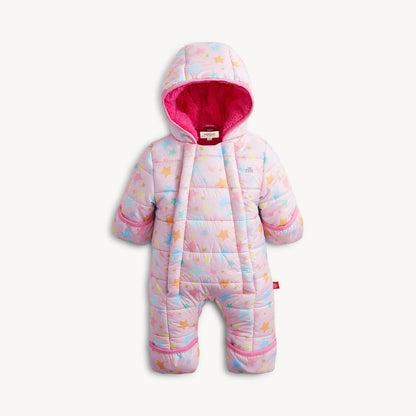 Heavyweight Magnetic Puffer Pram Pink Stars - Magnetic Me