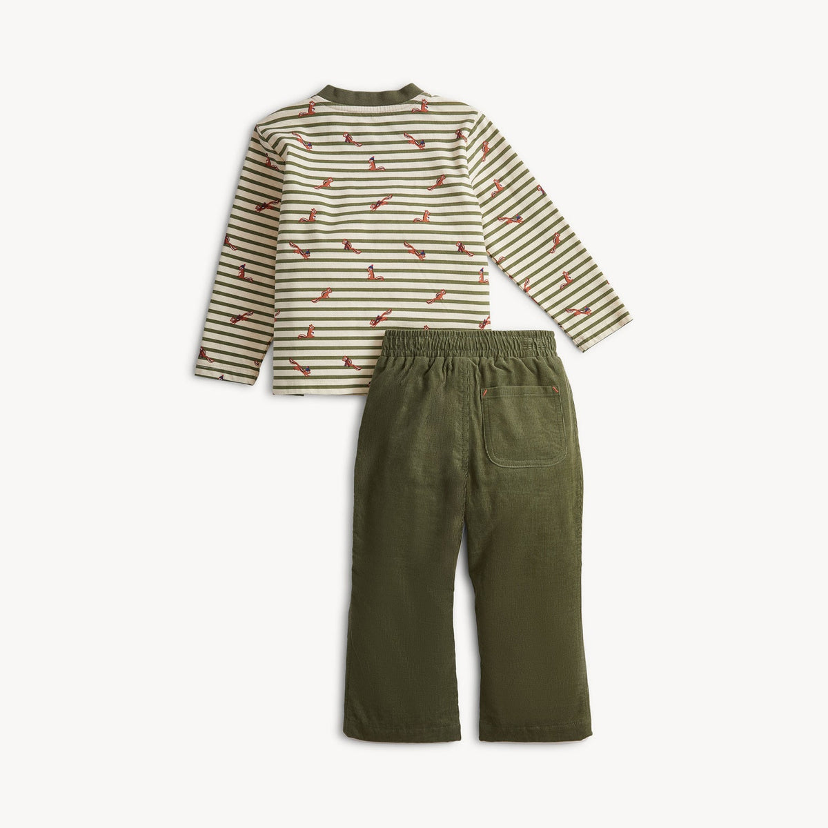 Magnetic Shirt & Pant Set Forest Stripe - Magnetic Me