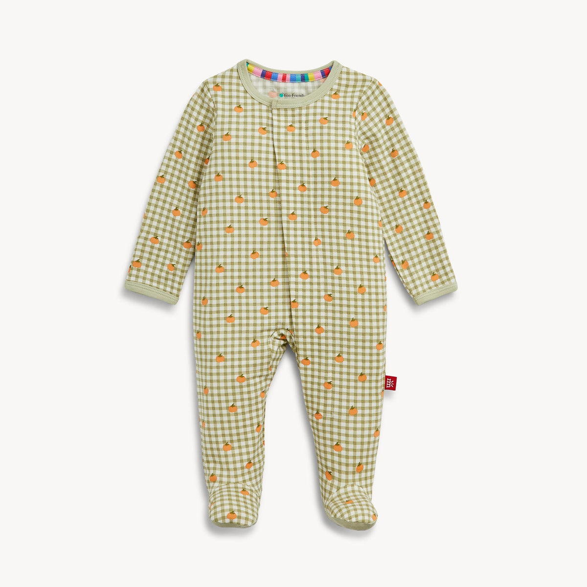 Magnetic Footie Pumpkin Plaid - Magnetic Me