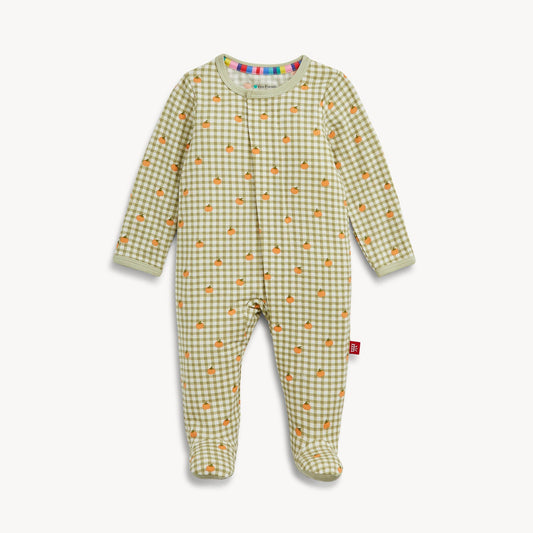 Magnetic Footie Pumpkin Plaid - Magnetic Me
