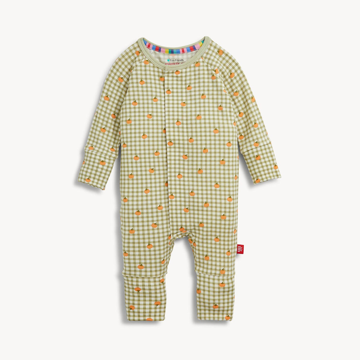 Magnetic Convertible Coverall Pumpkin Plaid - Magnetic Me