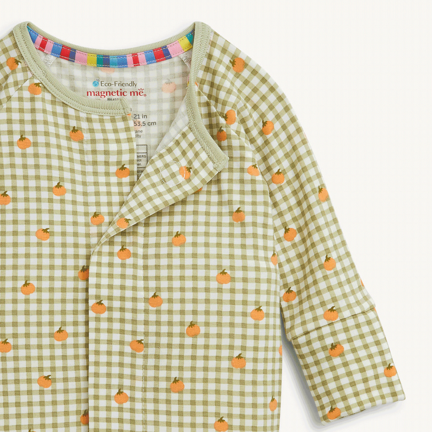 Magnetic Convertible Coverall Pumpkin Plaid - Magnetic Me