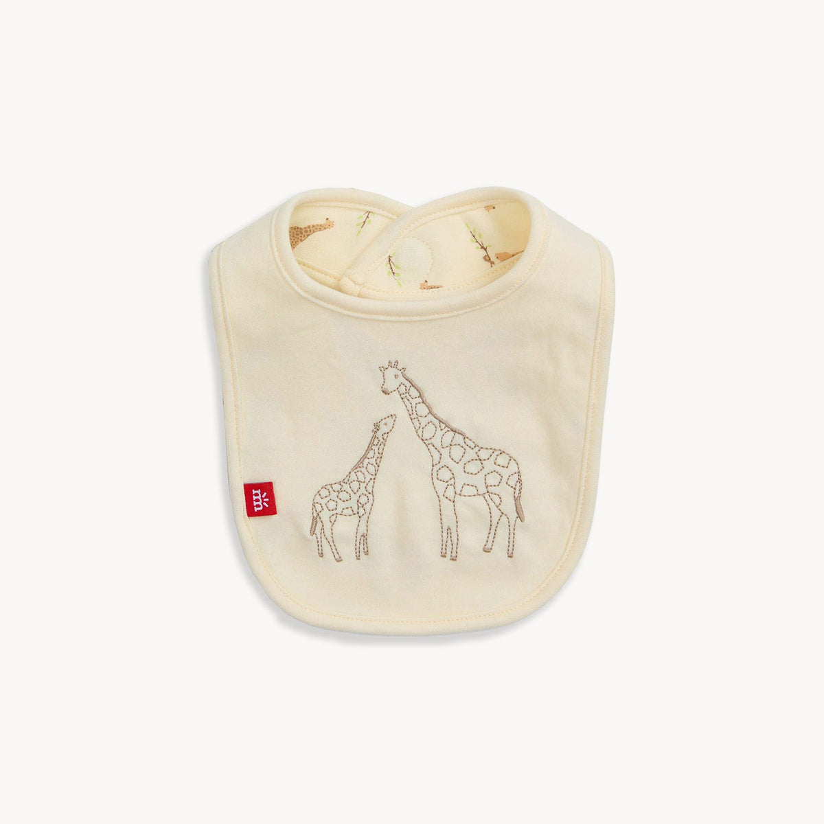 Magnetic Reversible Bib Cream Jolie Giraffe - Magnetic Me