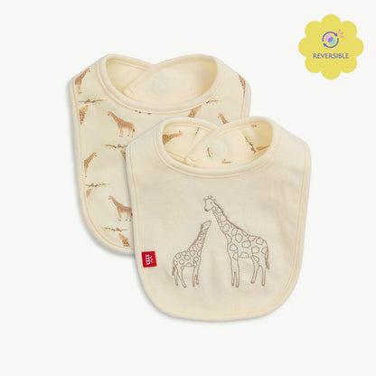 Magnetic Reversible Bib Cream Jolie Giraffe - Magnetic Me