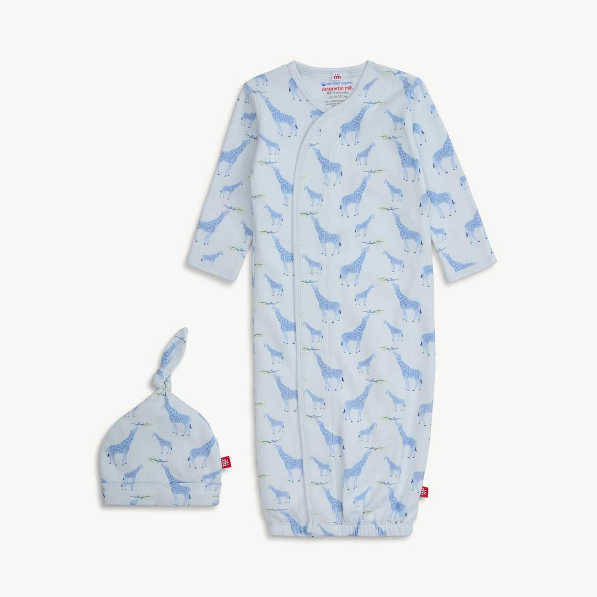 Magnetic Open Bottom Gown & Hat Set Blue Jolie Giraffe - Magnetic Me