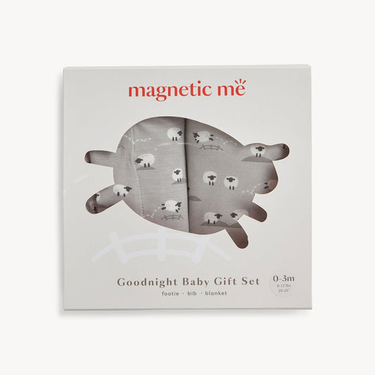 Goodnight Baby Gift Set Baa Baa Baby Grey - Magnetic Me