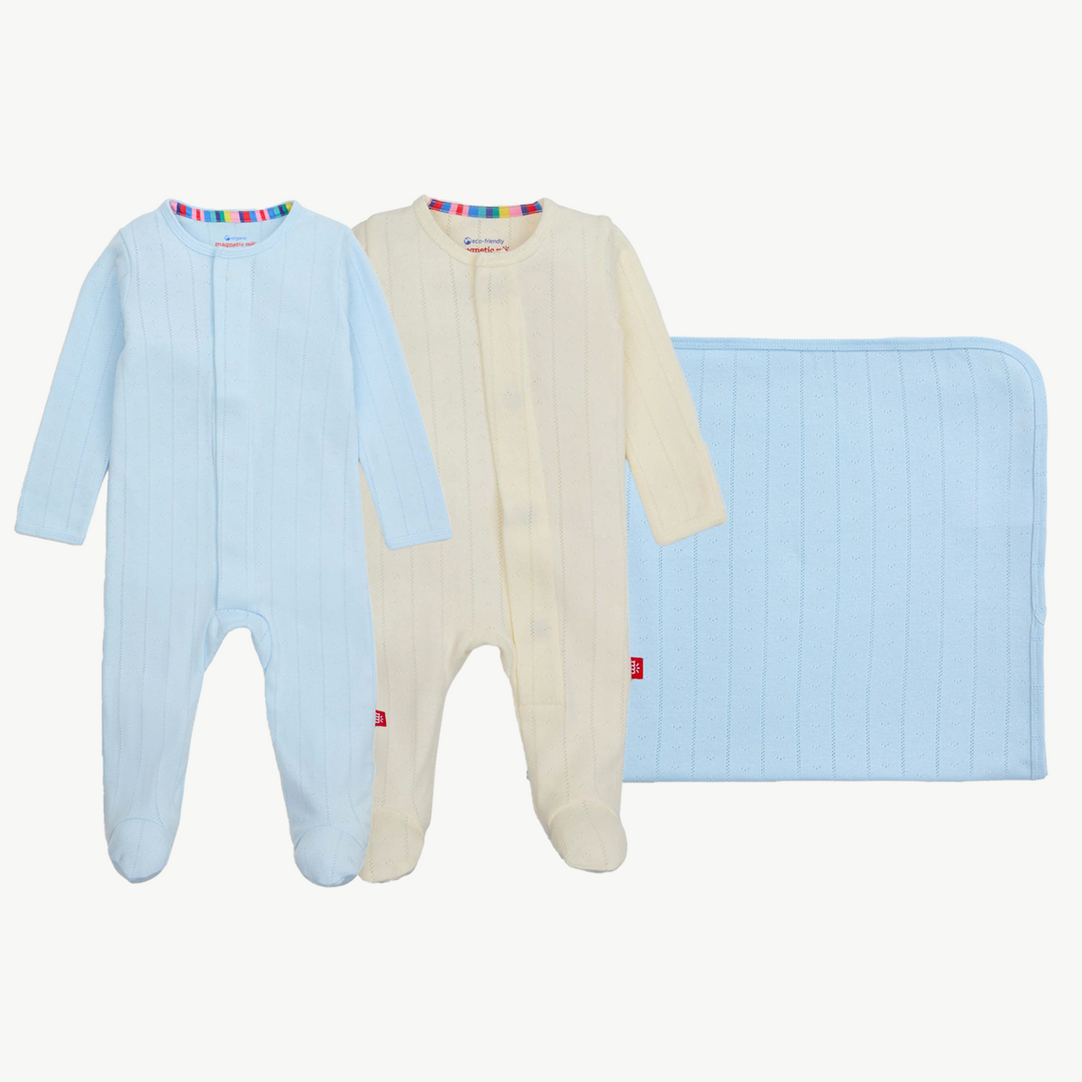 Hello Baby Gift Set Sky Blue / Cream - Magnetic Me