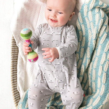Magnetic Footie Gray Baa Baa Baby - Magnetic Me