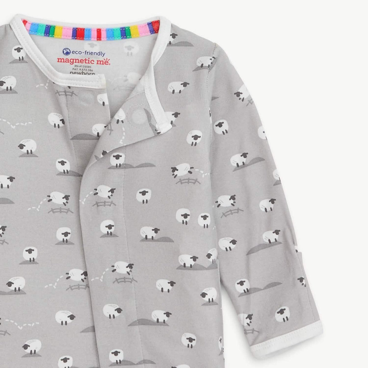Magnetic Footie Gray Baa Baa Baby - Magnetic Me