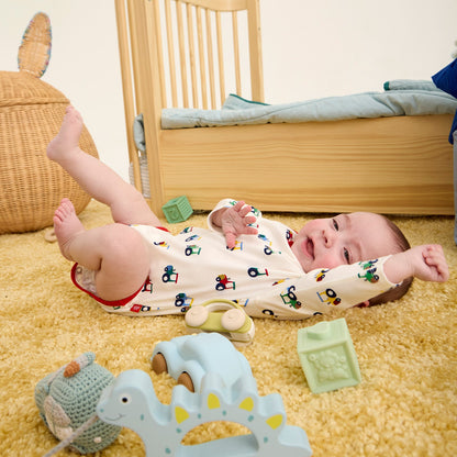 Magnetic 5-Pack Bodysuit Blue Tractor Combo - Magnetic Me