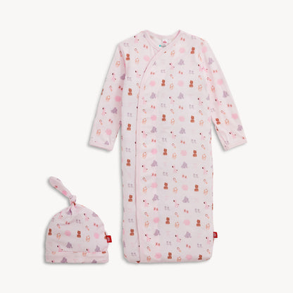 Magnetic Gown & Hat Set Nursery Nostalgia Pink - Magnetic Me