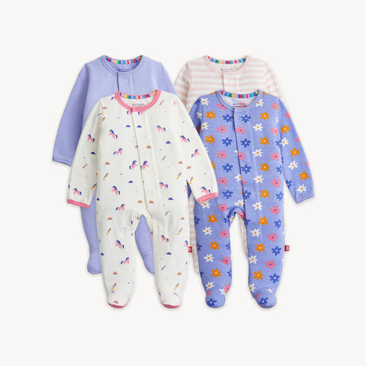 Magnetic 4-Pack Footie Pink Unicorn Combo - Magnetic Me