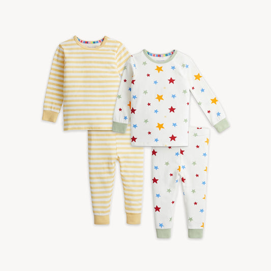 Magnetic 2-Pack PJ Set Yellow stars Combo - Magnetic Me