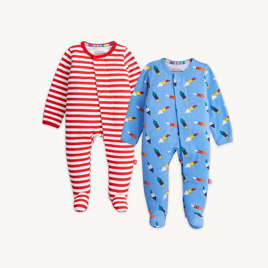 Magnetic 2-Pack Footie Blue Rocket Combo - Magnetic Me