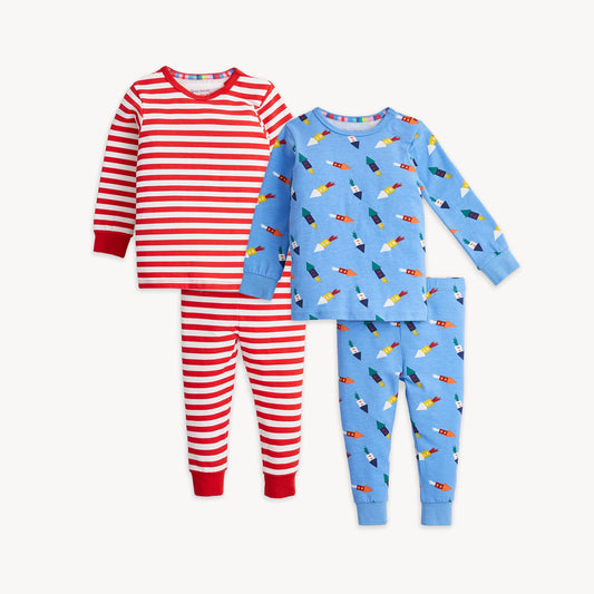 Magnetic 2-Pack PJ Set Blue Rocket Combo - Magnetic Me