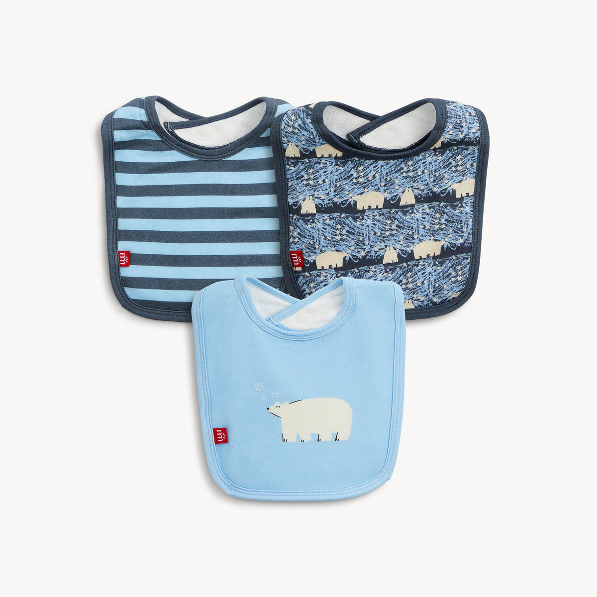 Magnetic Bib 3-Pack Borealis Bears - Magnetic Me