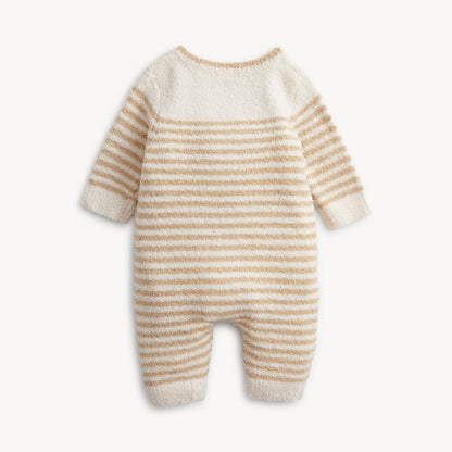 Magnetic Sweater Romper Baa Baa Stripe Cream - Magnetic Me