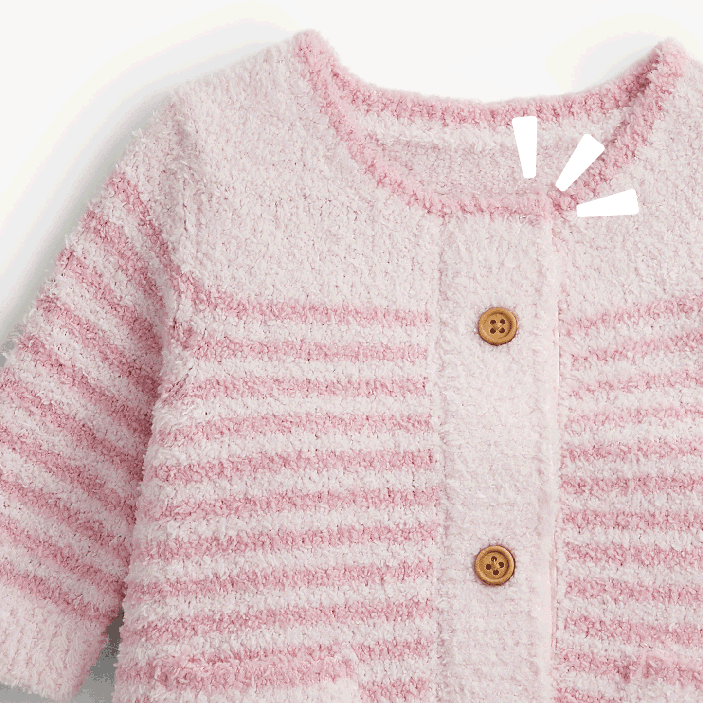 Magnetic Sweater Romper Baa Baa Stripe Pink - Magnetic Me