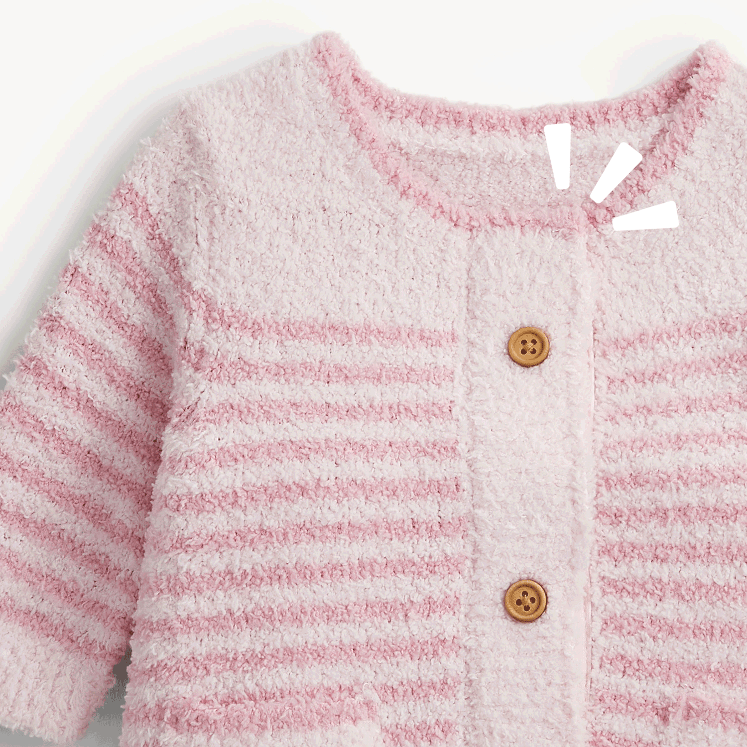 Magnetic Sweater Romper Baa Baa Stripe Pink - Magnetic Me