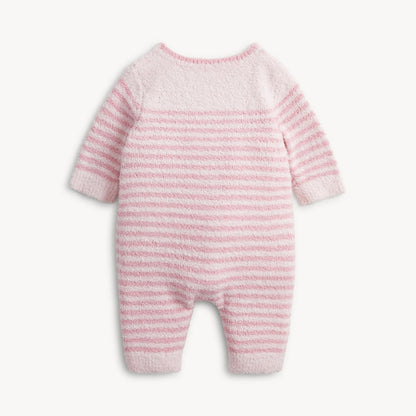 Magnetic Sweater Romper Baa Baa Stripe Pink - Magnetic Me