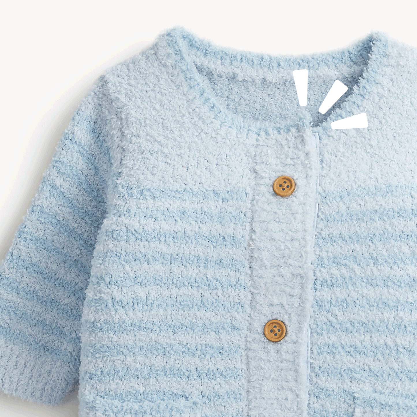 Magnetic Sweater Romper Baa Baa Stripe Blue - Magnetic Me