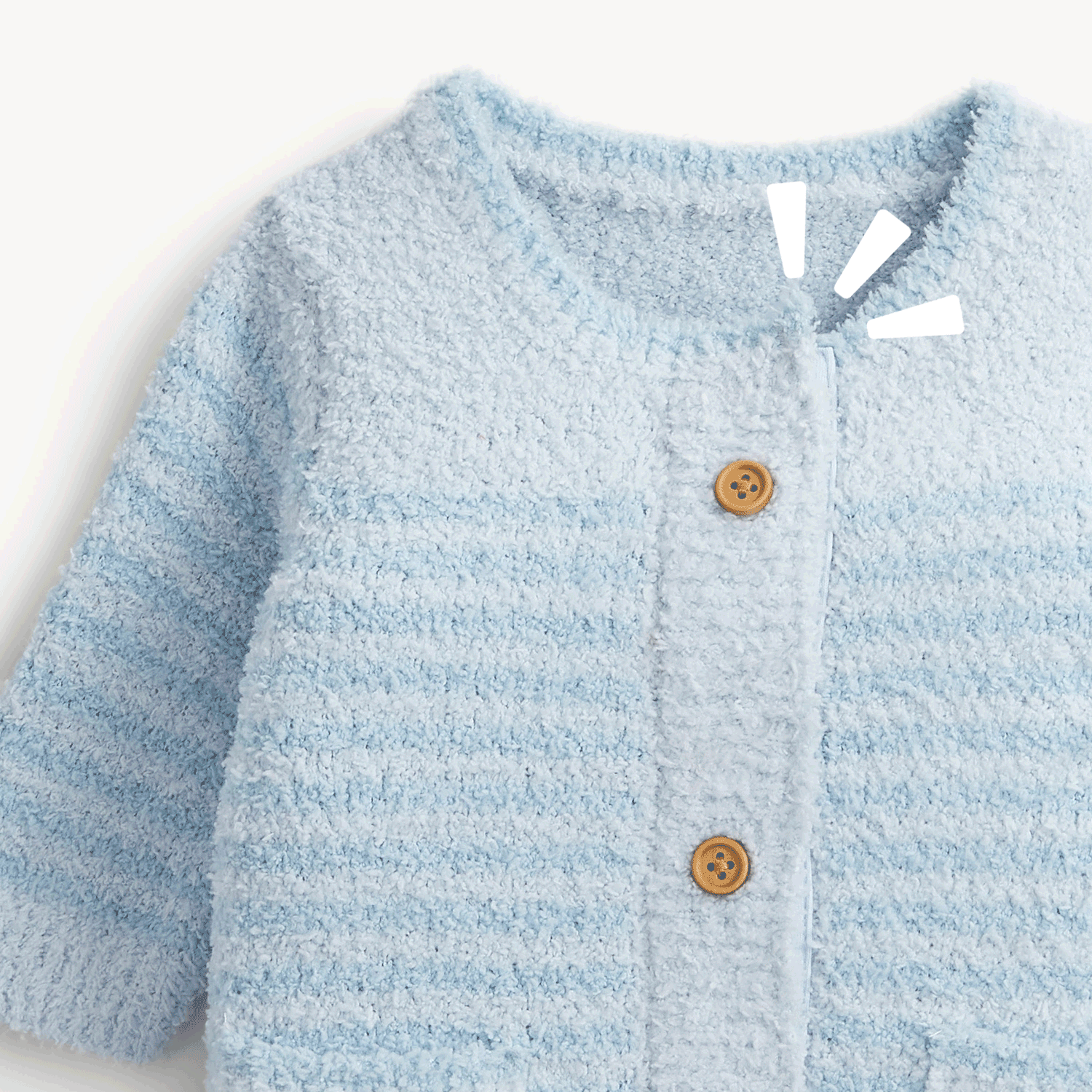 Magnetic Sweater Romper Baa Baa Stripe Blue - Magnetic Me