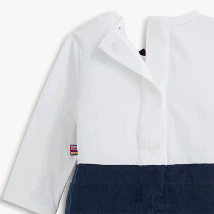 Magnetic Romper Navy & White - Magnetic Me