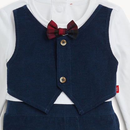 Magnetic Romper Navy & White - Magnetic Me