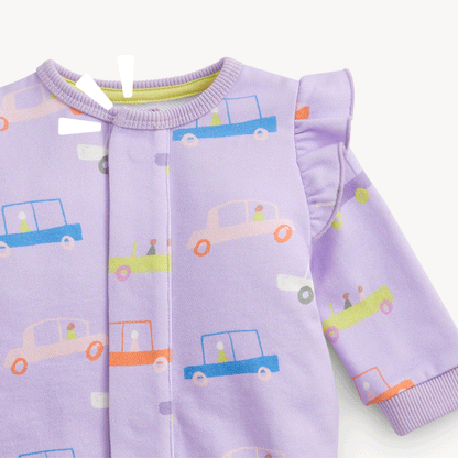 Magnetic Romper You Auto Know Purple - Magnetic Me