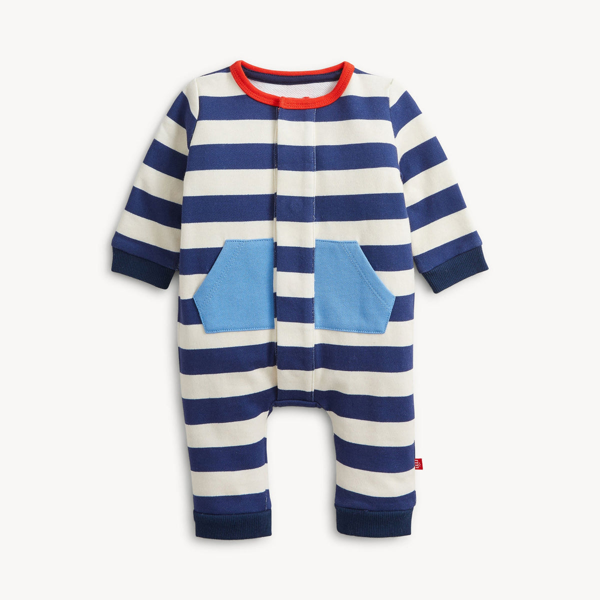 Magnetic Romper Navy Stripes - Magnetic Me