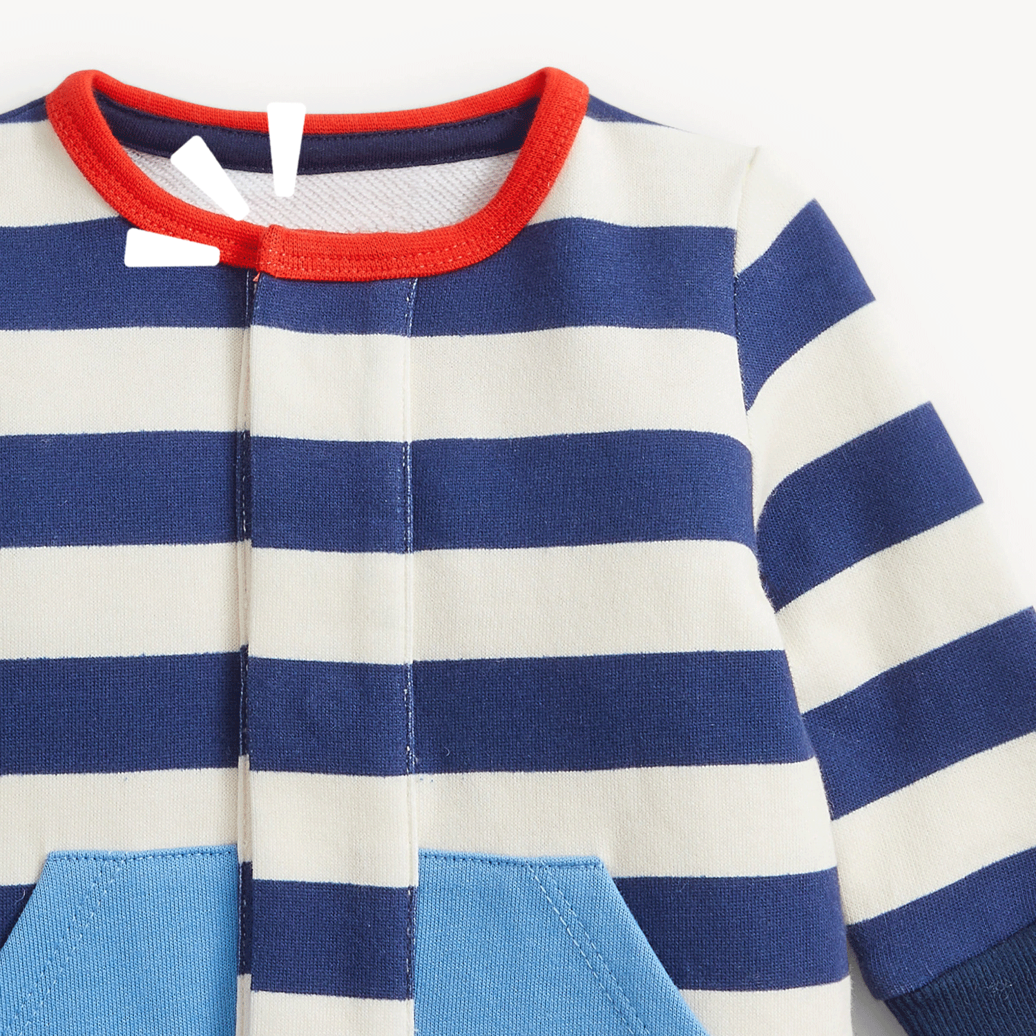 Magnetic Romper Navy Stripes - Magnetic Me