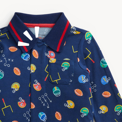 Magnetic Polo Romper First Down Fun - Magnetic Me