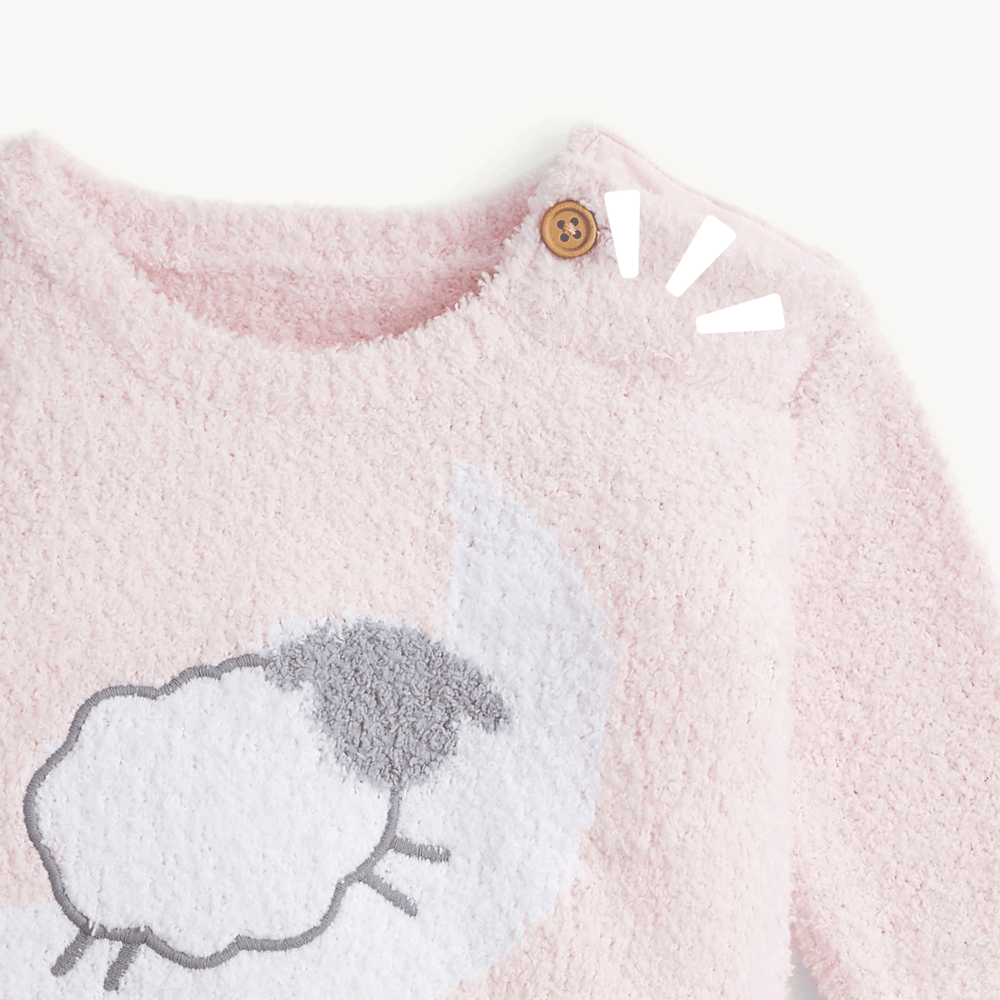 Magnetic Sweater Set Baa Baa Solid Pink - Magnetic Me