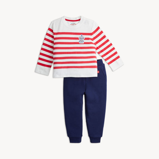 Magnetic Top & Jogger Set Red Stripe - Magnetic Me