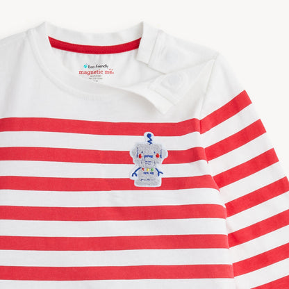 Magnetic Top & Jogger Set Red Stripe - Magnetic Me