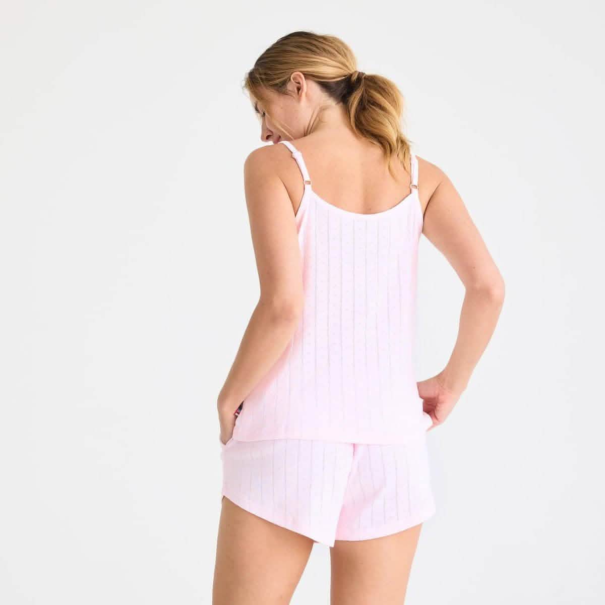Women's Magnetic Cami & Short PJ Set Pink Love Lines - Magnetic Me