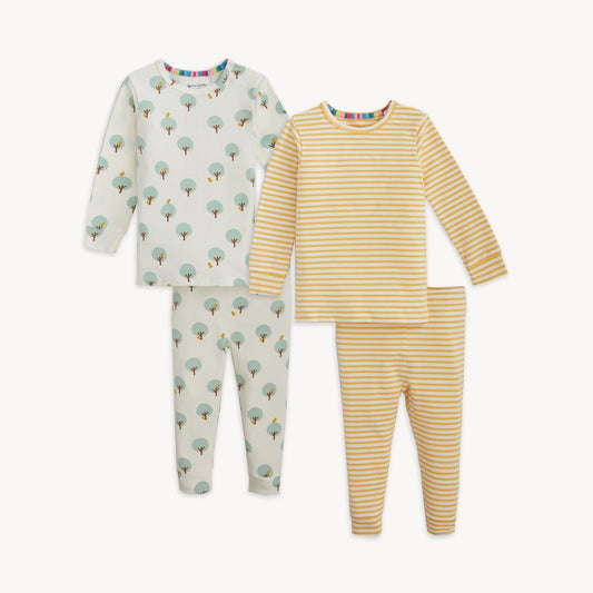 Magnetic 2-Pack PJ Set Cypress / Misted Yellow Stripe - Magnetic Me