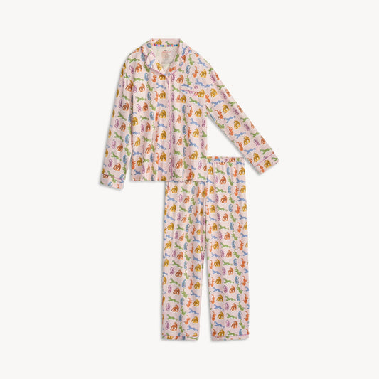 Women's Magnetic Classic with a Twist PJ Set Leopard Queens - Magnetic Me